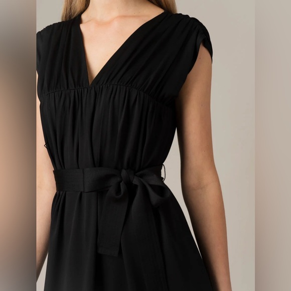 Jigsaw Ruched V Neck Jersey Dress size small - Picture 3 of 14